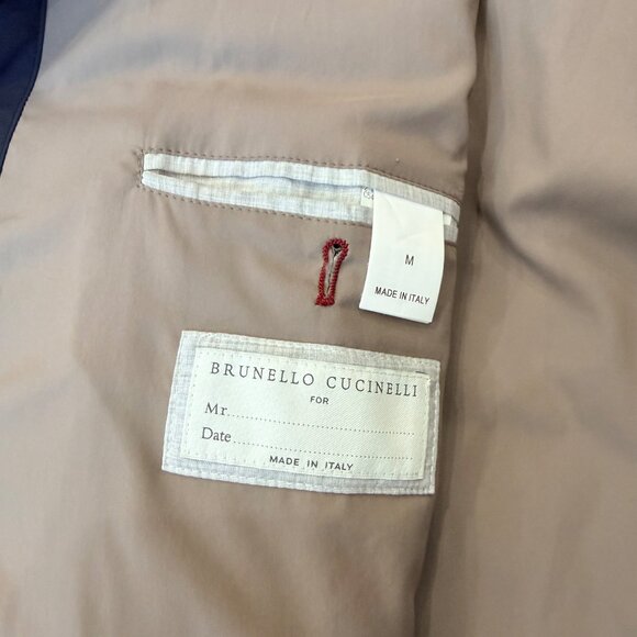 Brunello Cucinelli Quilted Nylon Shirt Jacket – Size M, Navy - Picture 10 of 14